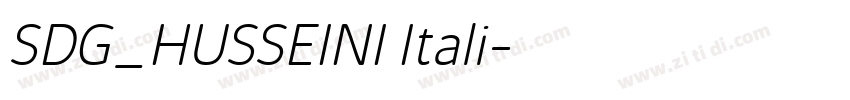 SDG_HUSSEINI Itali字体转换